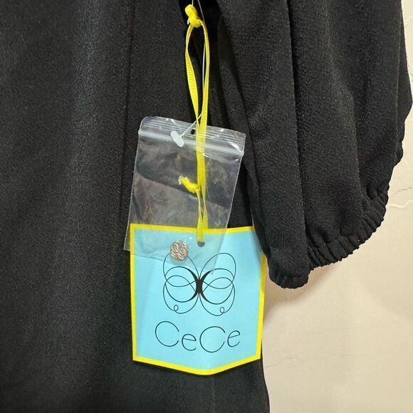 New Cece Ruffle Floral Blouse Black Size XS - Picture 3 of 5